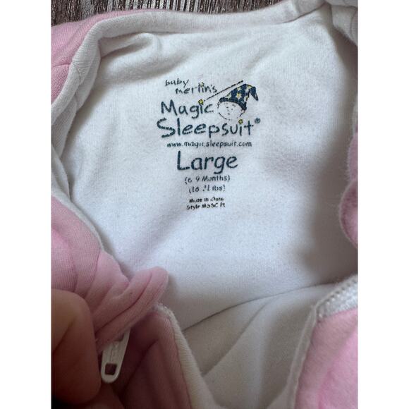 Merlin Magic Baby Sleep Suit Pink Large 6-9 Months - Picture 3 of 3